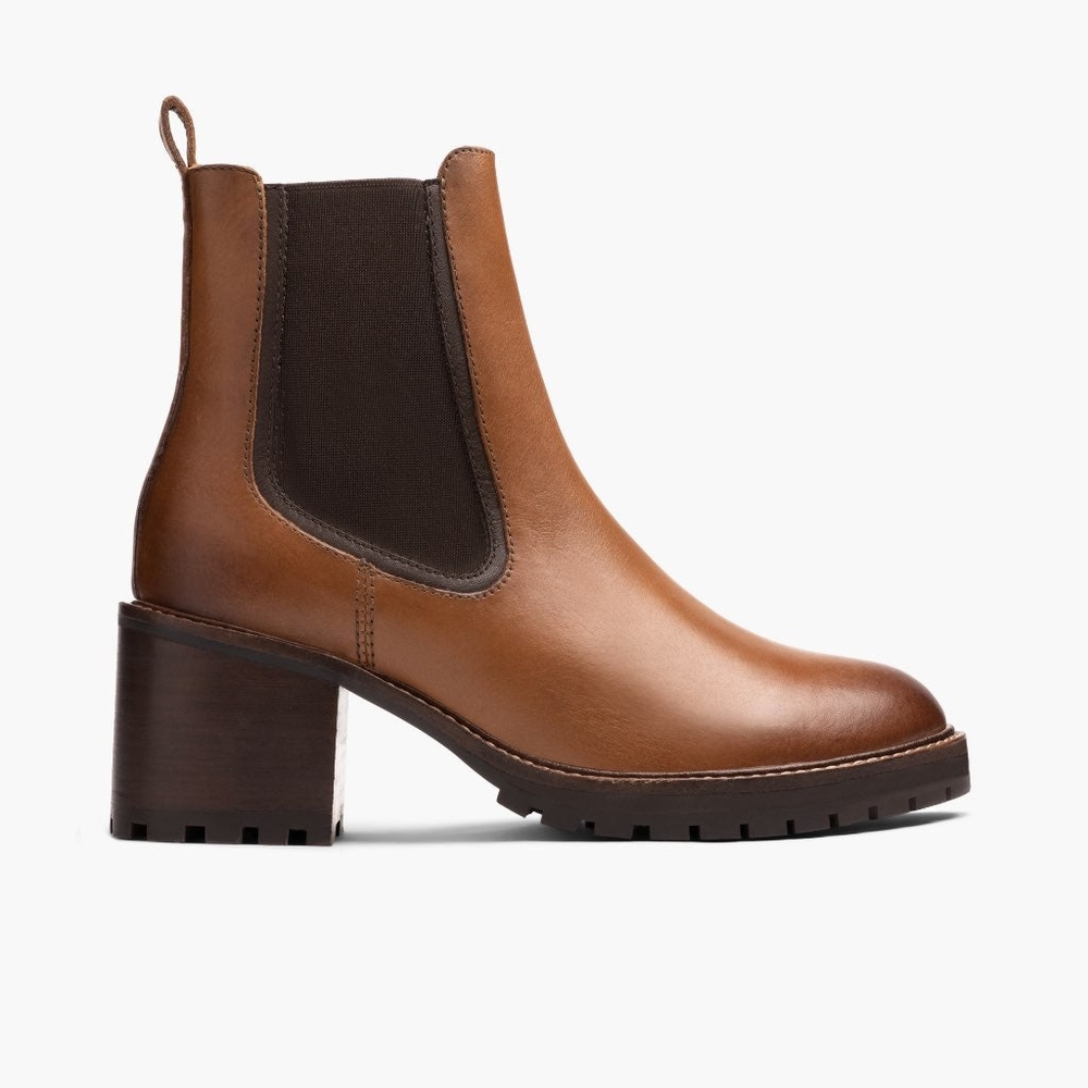 Thursday Boot - Knockout High Heel Chelsea - Toffee